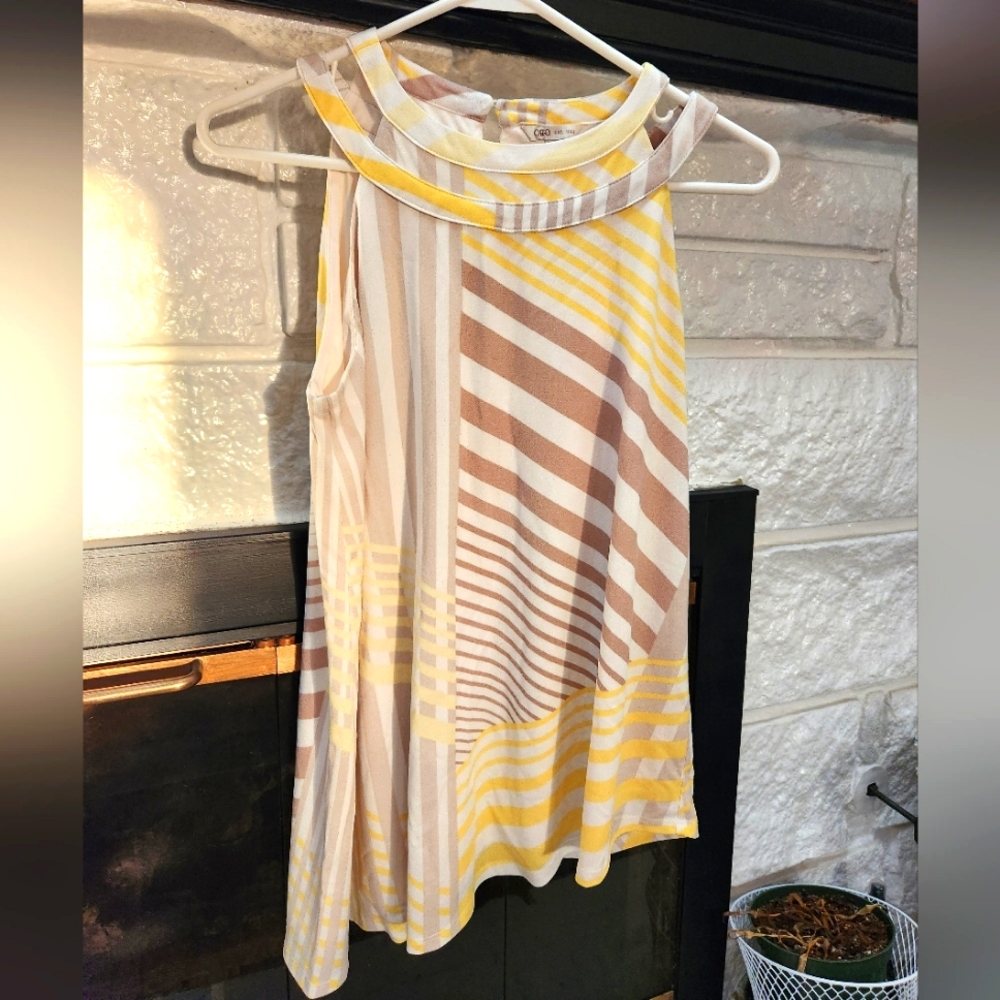 Yellow stripped blouse
